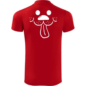 Pánská košile Pes obličej - Polokošile Victory sportovní (dresovina) - M ( Červená )