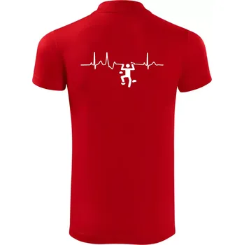 Pánská košile EKG lezecká stěna - Polokošile Victory sportovní (dresovina) - S ( Červená )