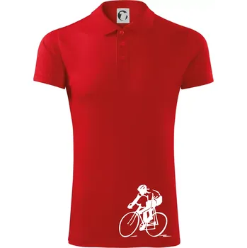 Pánská košile Silniční cyklista - Polokošile Victory sportovní (dresovina) - S ( Červená )