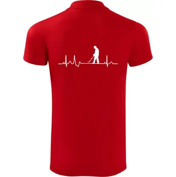Pánská košile EKG detektor - Polokošile Victory sportovní (dresovina) - 2XL ( Červená )