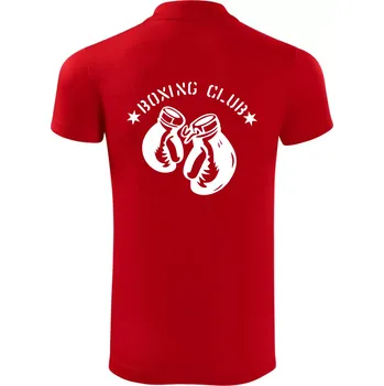 Pánská košile Boxing club nápis - Polokošile Victory sportovní (dresovina) - L ( Červená )