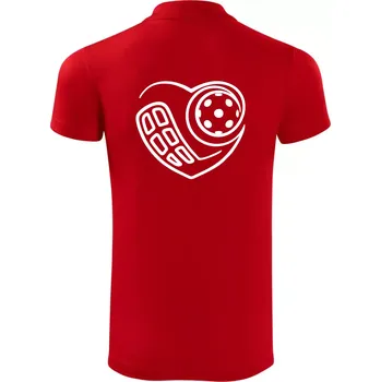 Pánská košile Florbal love - Polokošile Victory sportovní (dresovina) - S ( Červená )