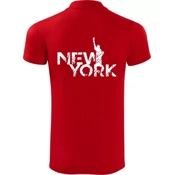 Pánská košile New York retro - Polokošile Victory sportovní (dresovina) - 3XL ( Červená )