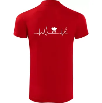 Pánská košile EKG grilování gril - Polokošile Victory sportovní (dresovina) - 2XL ( Červená )