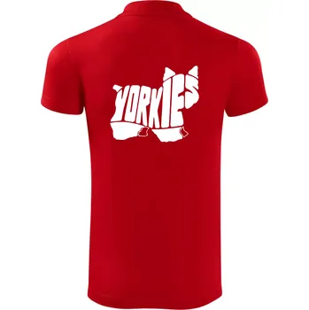 Pánská košile Jorkšírský teriér - Yorkie - Nápis v těle - Polokošile Victory sportovní (dresovina) - M ( Červená )