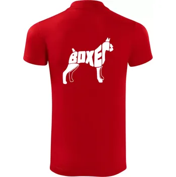 Pánská košile Boxer nápis v těle - Polokošile Victory sportovní (dresovina) - S ( Červená )