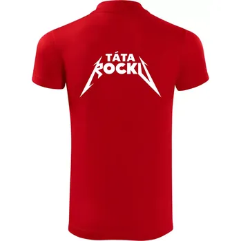 Pánská košile Táta rocku metal - Polokošile Victory sportovní (dresovina) - XL ( Červená )