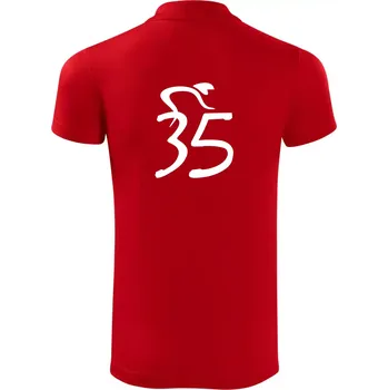 Pánská košile Cyklista slaví pětatřicítku (35) - Polokošile Victory sportovní (dresovina) - 2XL ( Červená )