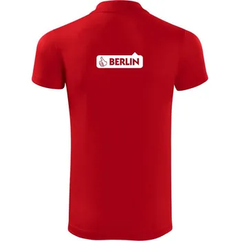 Pánská košile Berlin like - Polokošile Victory sportovní (dresovina) - M ( Červená )