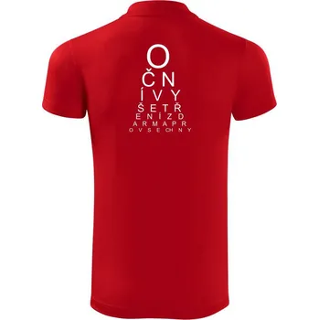 Pánská košile Oční vyšetření zdarma - Polokošile Victory sportovní (dresovina) - XL ( Červená )