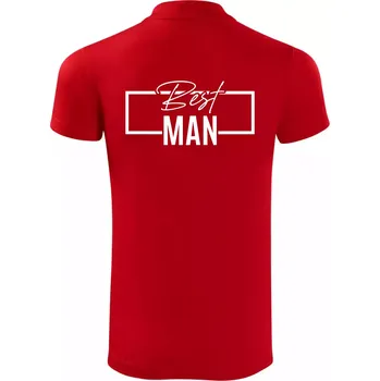 Pánská košile Trika na rozlučku ve čtverci - Best man - Polokošile Victory sportovní (dresovina) - XL ( Červená )