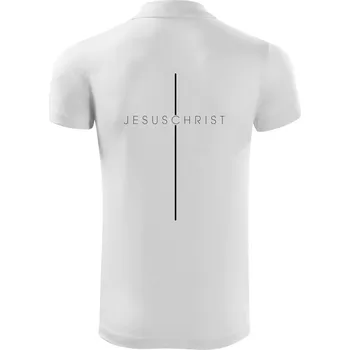 Pánská košile JesusChrist nápis v kříži - Polokošile Victory sportovní (dresovina) - 3XL ( Bílá )