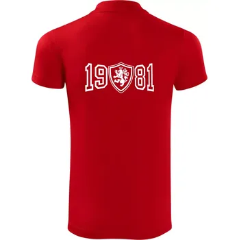 Pánská košile Narozeninový motiv - znak - 1981 - Polokošile Victory sportovní (dresovina) - 3XL ( Červená )