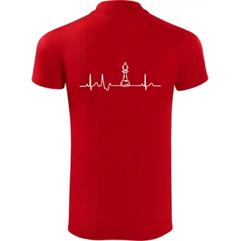 Pánská košile EKG Šachové figurky - Střelec - Polokošile Victory sportovní (dresovina) - 3XL ( Červená )