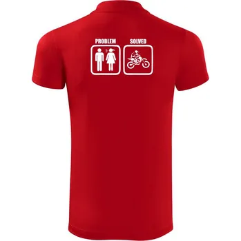 Pánská košile Problém cross motorka - Polokošile Victory sportovní (dresovina) - XL ( Červená )