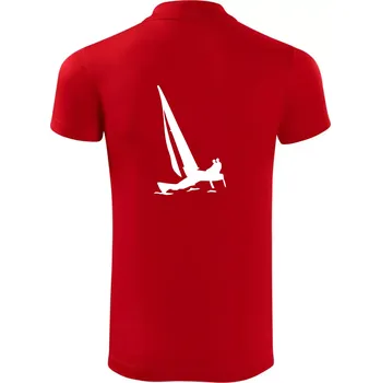 Pánská košile Katamarán 2 osoby - Polokošile Victory sportovní (dresovina) - XL ( Červená )