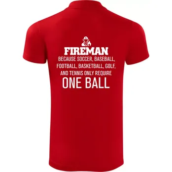 Pánská košile Fireman beacause one ball - Polokošile Victory sportovní (dresovina) - 3XL ( Červená )