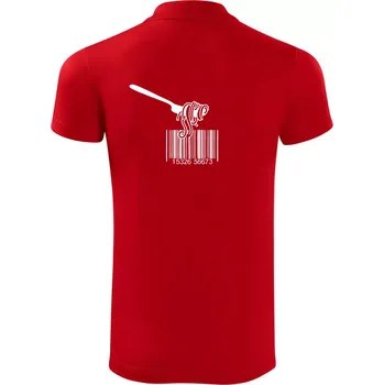 Pánská košile Čárový kód pasta - Polokošile Victory sportovní (dresovina) - 2XL ( Červená )