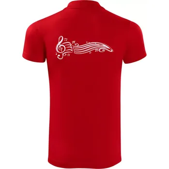 Pánská košile Noty vlna - Polokošile Victory sportovní (dresovina) - XL ( Červená )