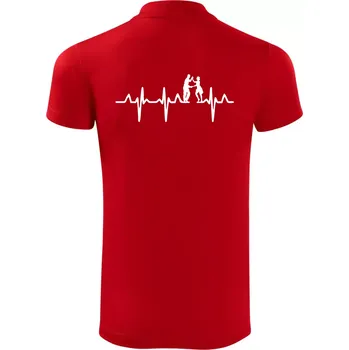 Pánská košile EKG salsa tanečníci - Polokošile Victory sportovní (dresovina) - 2XL ( Červená )