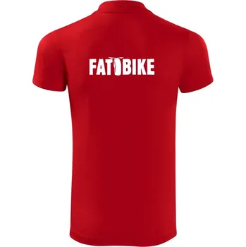 Pánská košile Fat bike nápis - Polokošile Victory sportovní (dresovina) - M ( Červená )