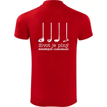 Pánská košile Golf - důležitá rozhodnutí - Polokošile Victory sportovní (dresovina) - 3XL ( Červená )