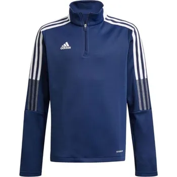 Dívčí oblečení Dětská mikina adidas Tiro 21 Warm Top navy blue GK9672 140CM