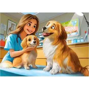 Puzzle Castorland puzzle Pejsci u veterináře 120 dílků