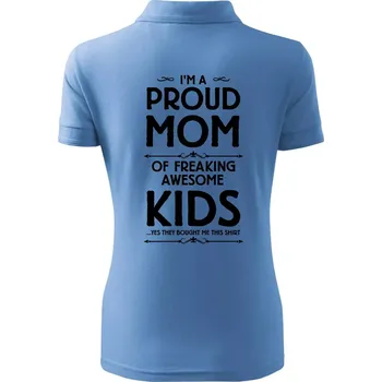 Dámská košile Proud MOM - KIDS - Polokošile dámská Pique Polo - XS ( Pyžamově světlá modrá )