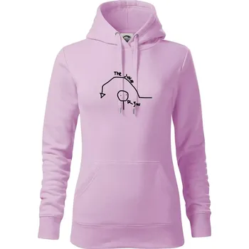 Dámská mikina Vtip a ty - Mikina dámská Cape s kapucí - S ( Orchid )