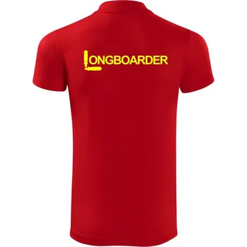 Pánská košile Longboarder nápis - Polokošile Victory sportovní (dresovina) - 3XL ( Červená )