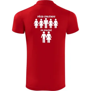 Pánská košile Před a po svatba - Polokošile Victory sportovní (dresovina) - 3XL ( Červená )