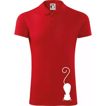 Pánská košile Zamilovaná kočka ležící - Polokošile Victory sportovní (dresovina) - L ( Červená )