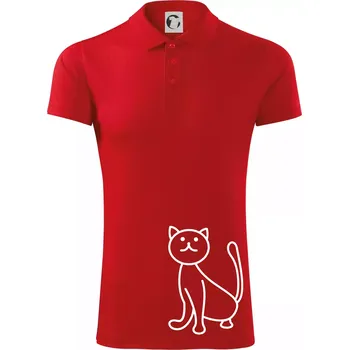 Pánská košile Kočka kouká - Polokošile Victory sportovní (dresovina) - M ( Červená )