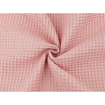 Bavlněná vaflovina METRÁŽ - 9 (4) pudrová