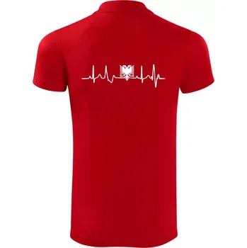 Pánská košile Albánie ekg - Polokošile Victory sportovní (dresovina) - XL ( Červená )