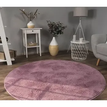Koberec Koberec Shaggy Laza 380 ružový Ø 120cm