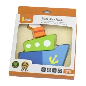 Dřevěná hračka Viga puzzle loď