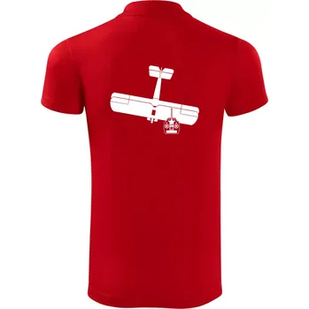 Pánská košile RC letadlo - Polokošile Victory sportovní (dresovina) - XL ( Červená )