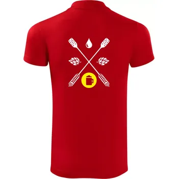 Pánská košile Pivo ingredience - Polokošile Victory sportovní (dresovina) - L ( Červená )