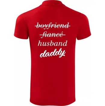 Pánská košile Partnerské triko nastávající rodiče - Polokošile Victory sportovní (dresovina) - L ( Červená )