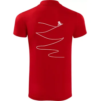 Pánská košile Cyklo sjezd z kopce - Polokošile Victory sportovní (dresovina) - 2XL ( Červená )
