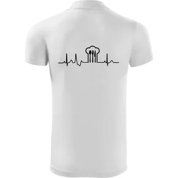 Pánská košile EKG kuchař čepice a příbory - Polokošile Victory sportovní (dresovina) - S ( Bílá )