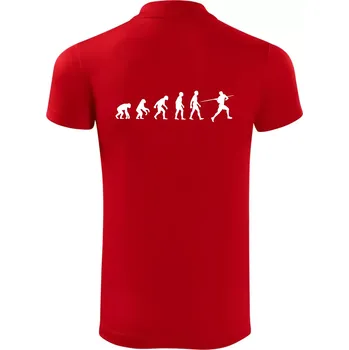 Pánská košile Evoluce hod oštěpem - Polokošile Victory sportovní (dresovina) - 2XL ( Červená )