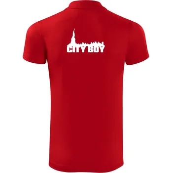 Pánská košile Cityboy - Polokošile Victory sportovní (dresovina) - M ( Červená )