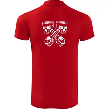 Pánská košile Smrtky písty - Polokošile Victory sportovní (dresovina) - XL ( Červená )