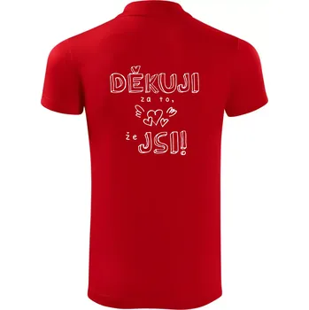 Pánská košile Děkuji za to, že jsi - Polokošile Victory sportovní (dresovina) - 3XL ( Červená )