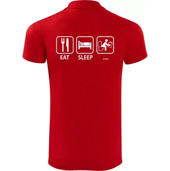 Pánská košile Eat sleep záchod - Polokošile Victory sportovní (dresovina) - 2XL ( Červená )