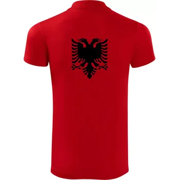 Pánská košile Albánie orlice - Polokošile Victory sportovní (dresovina) - S ( Červená )