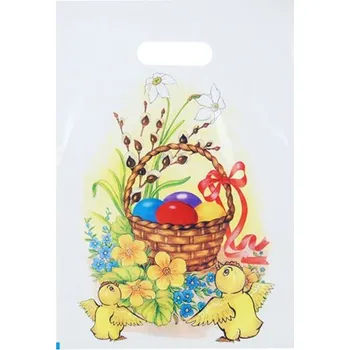 Velikonoční taška 25 × 35 cm bílá - Velikonoční koleda
